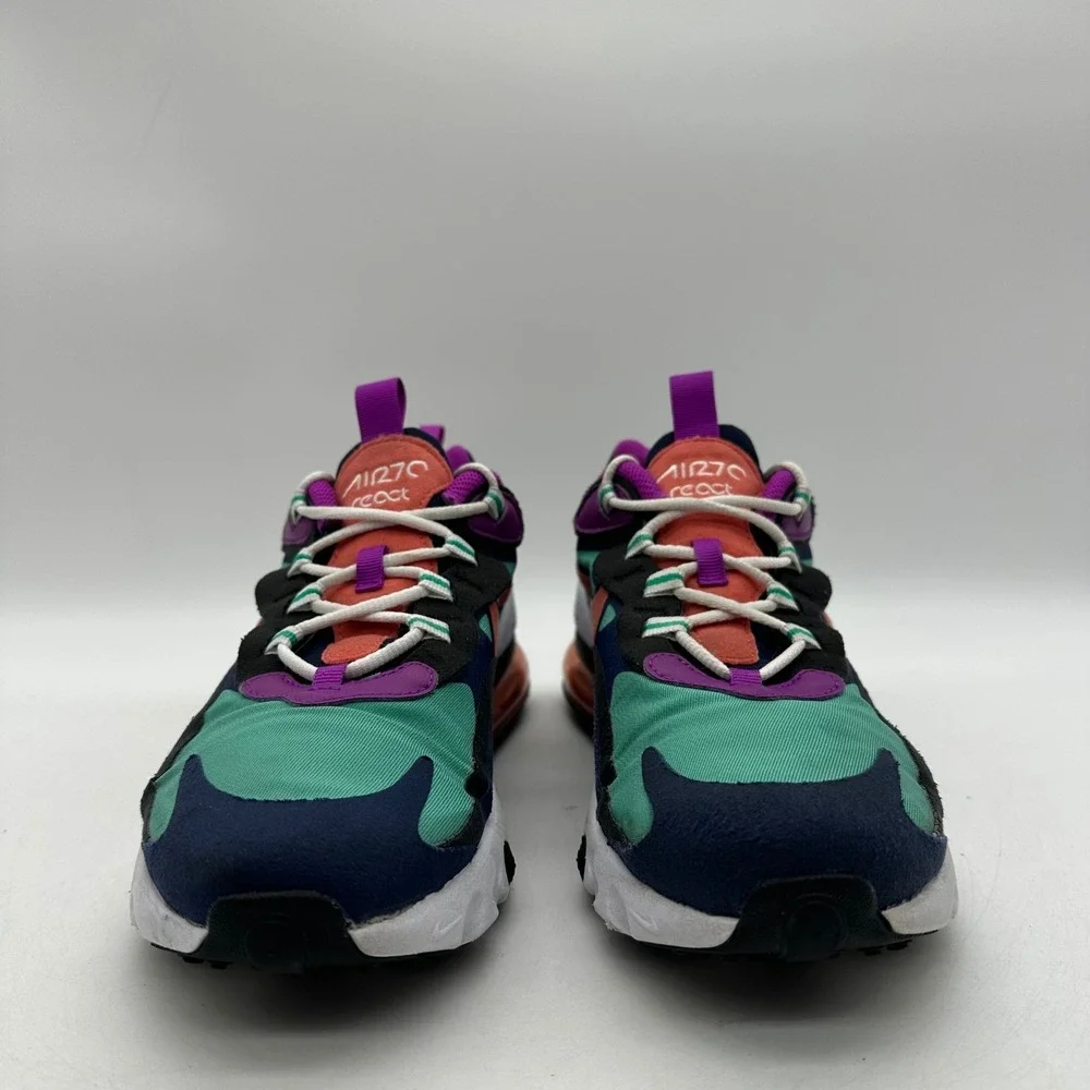 Nike BQ0103-402 Air Max 270 React Youth Size 7Y‎ / Womens 8.5 Multi Color Shoes